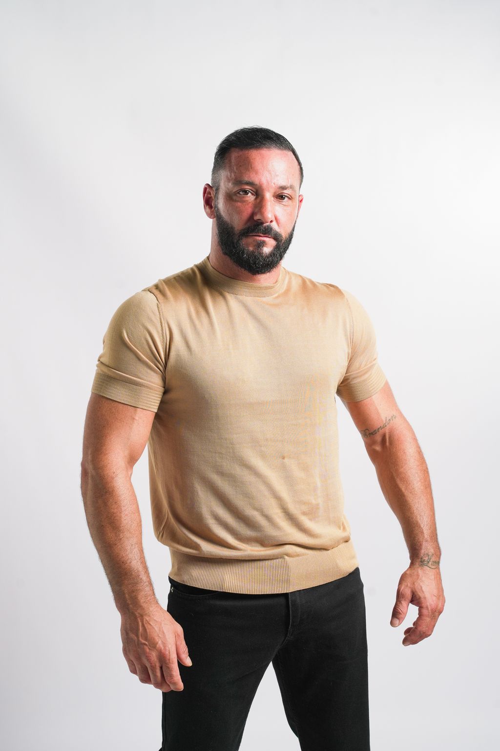 T-shirt Maille Confort Beige