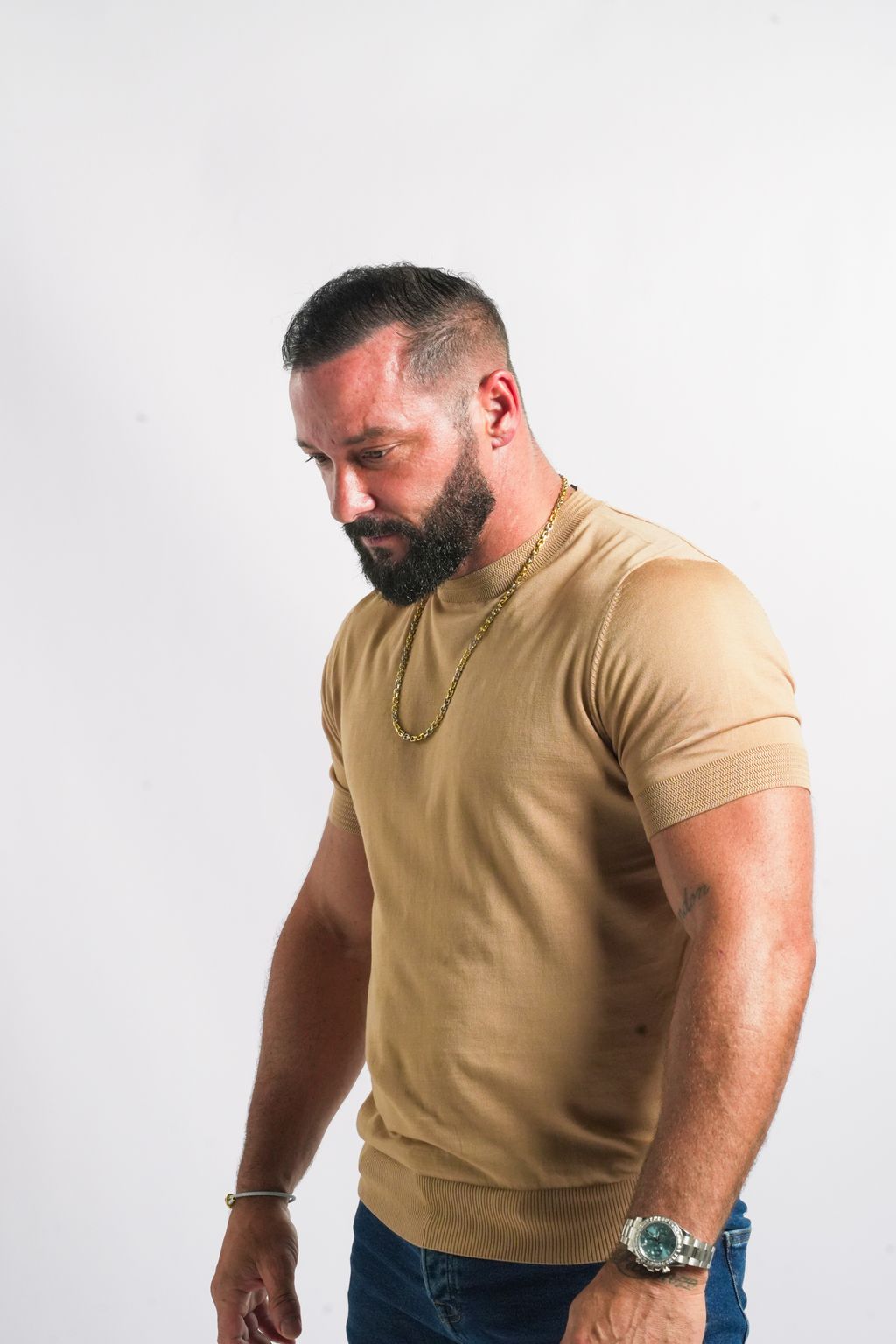 T-shirt Maille Confort Beige