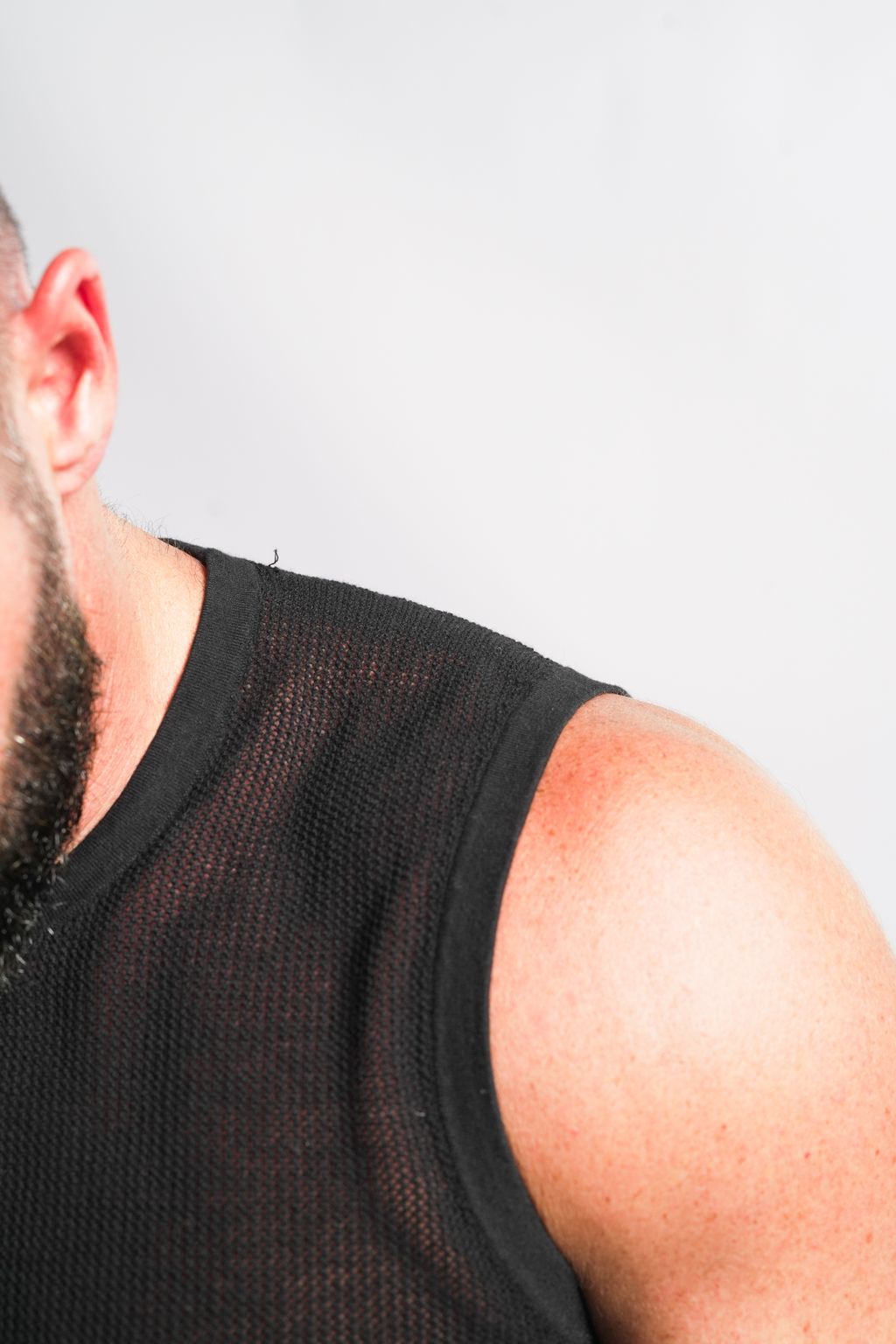 Débardeur Mesh Noir Épure