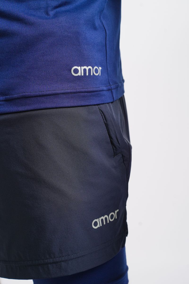 Navy Dual Shorts